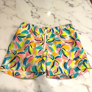 Chubbies Multicolor Tropical Swim Shorts lined neon palm fan design trunks